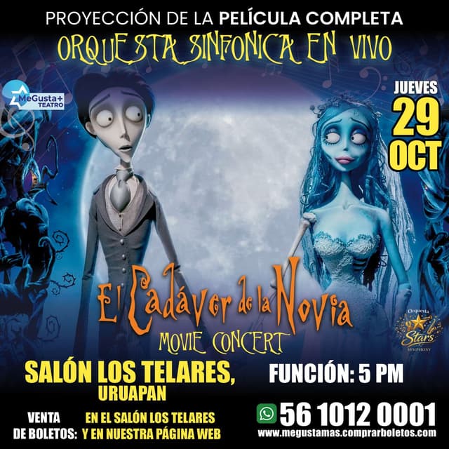 EL CADÁVER DE LA NOVIA MOVIE CONCERT EN URUAPAN